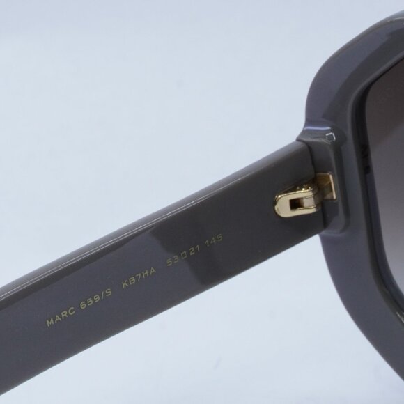 Marc Jacobs MARC 659/S 0KB7 HA Sunglasses Grey Geometric Frame, Brown Lenses - Picture 7 of 10